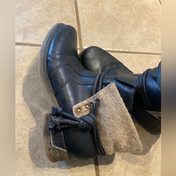 Rieker lined winter black bootie. Size 40 - Picture 3 of 6
